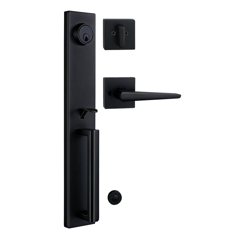 TMC Iron Black Front Double Door Handleset (KEYED HANDLESET) - Image 1